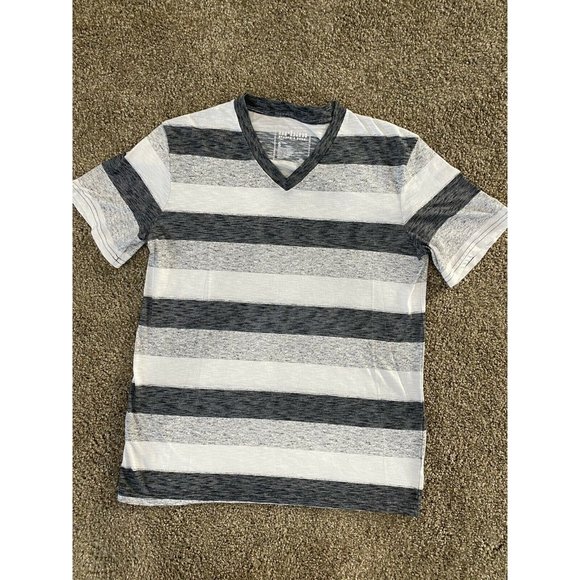 urban pipeline Other - Urban Pipeline Men’s V-Neck T-Shirt, Size Small Grey White Black Stripes